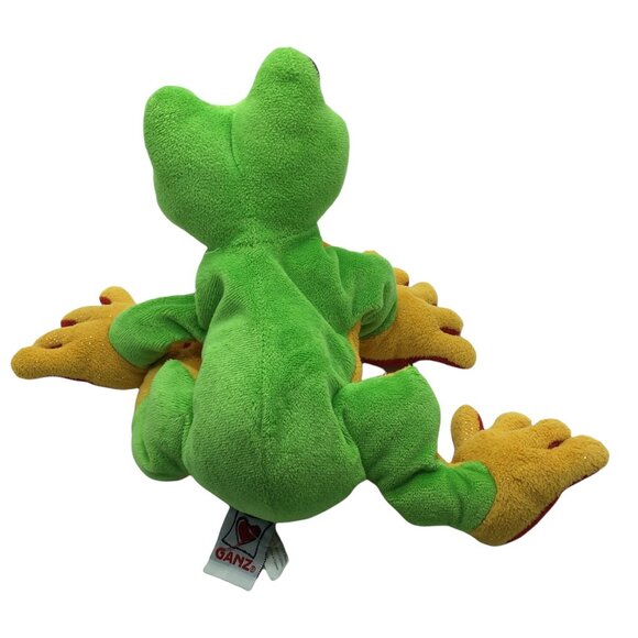Ganz HM109 Tree Frog Plush Toy 9" Green & Yellow Stuffed Animal NO CODE - Picture 2 of 7